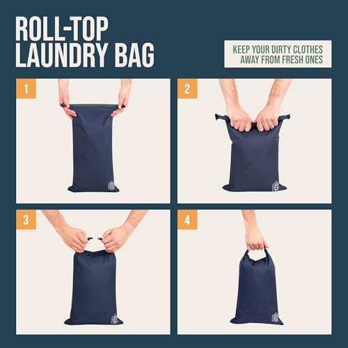 TRIPPED Travel Gear Compression Packing Cubes for Carry-On Travel 6-Pack - color: Nautical Navy (Navy Blue and White), size: 6 Piece