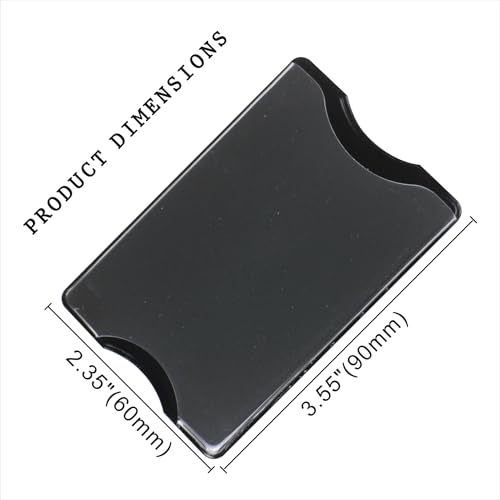 5 Pack RFID Blocking Sleeves Durable Transparent Plastic Credit Card Sleeve Protector Identity Theft Protection Secure Clear Card Holders (Black) - color: Black-5 Pcs