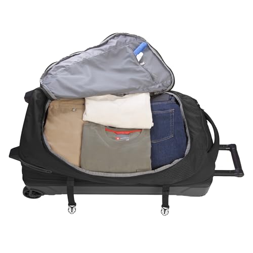 Eddie Bauer Expedition Rolling Duffel Bag with Wheels - Black, 30" - color: Black, size: 30" (Check-In)