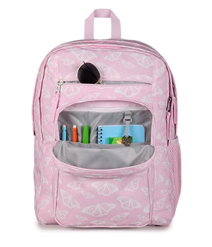 JanSport 34L Big Backpack - 15 Inch Laptop Sleeve, Flutter By Pink - color: Flutter By Pink Ice