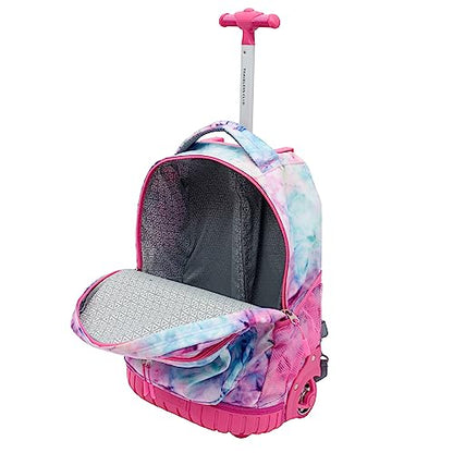 Travelers Club 18" Rolling Backpack with Shoulder Straps, Tye Dye - color: Tie Dye, size: 18 Inch