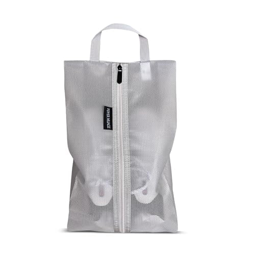 Travel Shoe Bags, Water Resistant TPU Mesh with Zipper, Travel Essentials for Men & Women (Grey, 1 Set) - color: Grey, size: 1 Set
