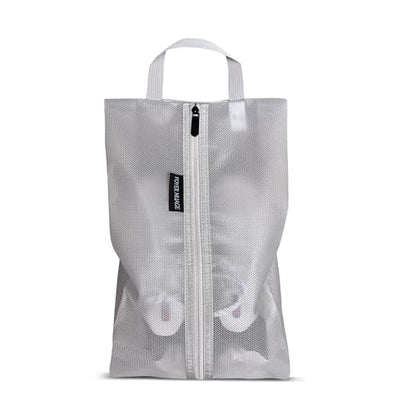 Travel Shoe Bags, Water Resistant TPU Mesh with Zipper, Travel Essentials for Men & Women (Grey, 1 Set) - color: Grey, size: 1 Set