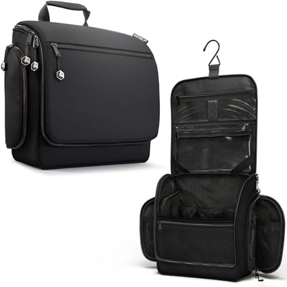 VENTURE 4TH Hanging Travel Toiletry Bag, 18 Compartments - Black - color: Black