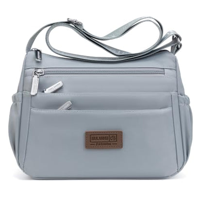 Purses For Women Nylon Crossbody Bags Waterproof Handbags Multiple Pockets - color: Blue