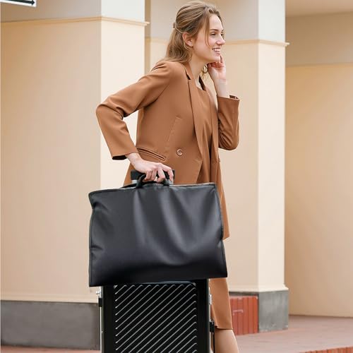Garment Bag Travel Hanging Clothes: 43 Inch 2 Packs Fabric Breathable Foldable Zippered Pockets - Closet Storage Cover Packable - Men's Suit Shirts Uniform Jacket Jersey Tuxedo - size: 43"2Pack