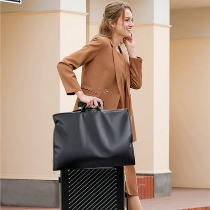 Travel Garment Bag Suits Clothes : 43 Inch 5 Packs Lightweight Breathable Zippered Black Fabric - Clothes Carry Short Men - Wardrobe Carry Coat Jacket Uniform Tuxedo Shirt - size: 43"5Pack