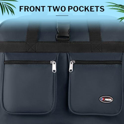30'' Expandable Rolling Duffel Bag Suitcases w/Wheels,Foldable Luggage Bag - color: Navy, size: 30"