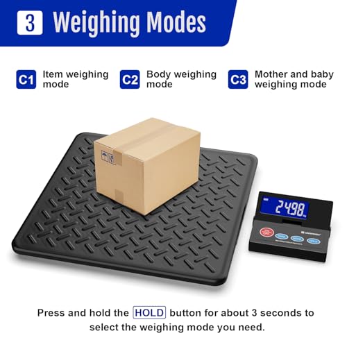 UNIWEIGH 440lb Postal Scale 10g Accuracy Digital Shipping Scale - color: Black