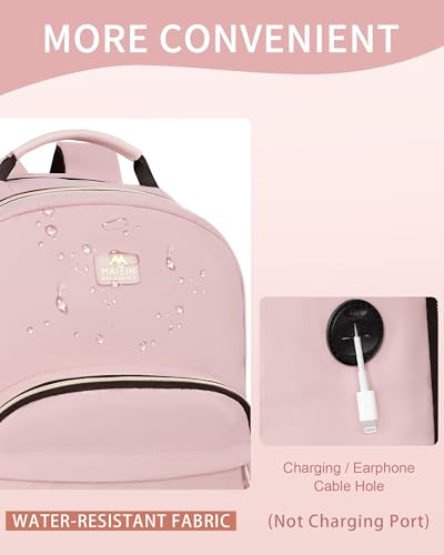 MATEIN Pink Laptop Backpack, 17 Inch TSA College School Backpack for Women
