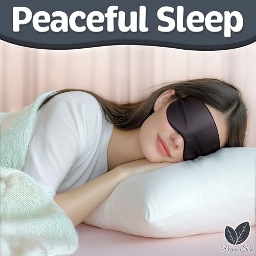 Sleep Mask - Black, 100% Tencel Derived from Natural Wood Pulp - Lightweight Eye Mask with Adjustable Strap - Blackout Blindfold for Women & Men - Comfortable Light Blocking Eye Cover - color: 100% Tencel, Black