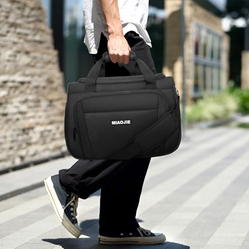 Underseat Carry On Luggage Bag, Lightweight Travel Tote Bag for Travel - color: Black, size: 16IN