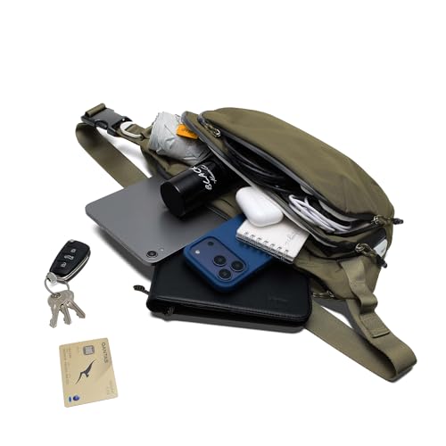 orbitkey Urban Sling Plus Crossbody Bag - Olive - color: Olive, size: Urban Sling Plus