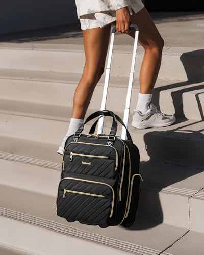 LUGGEX Underseat Carry On Bag, Black, 16" - color: Black, size: Underseat 16 inch