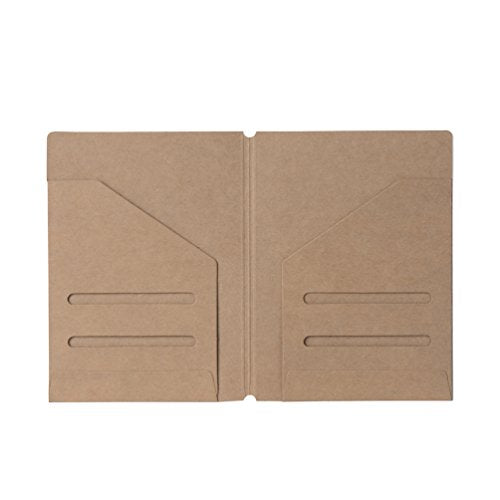Zipper Case & Kraft Folder Refill Inserts for Passport Size Travelers Notebook, 3.5"x4.9" - size: Passport Size
