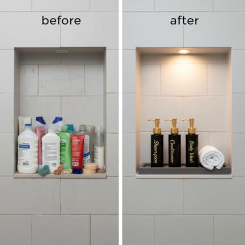 Shampoo and Conditioner Dispenser - Essentials Toiletry Bottles - Shower Refillable Shampoo and Body Wash Soap Pump Bottle – 3x 3oz TSA-approved Travel Size Containers - Black All Gold 2 Round - color: Black All Gold 2 Round, size: Small