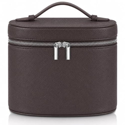 Makeup Bag Vanity Case Cosmetic Bag with Removable Divider Travel Toiletry Bag for Women Portable Make up Box Organizer, Coffe - color: Coffe