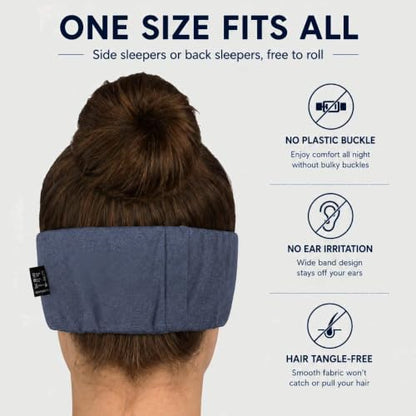 ALASKA BEAR Sleep Eye Mask for Back and Side Sleepers, Women Men, Blue - color: A4 Heather Blue