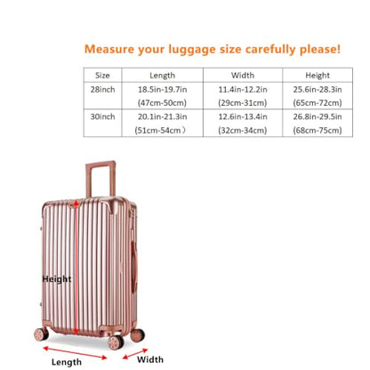 1PCS Clear Luggage Cover Protectors for 28 Inch Suitcase - size: 28 inch