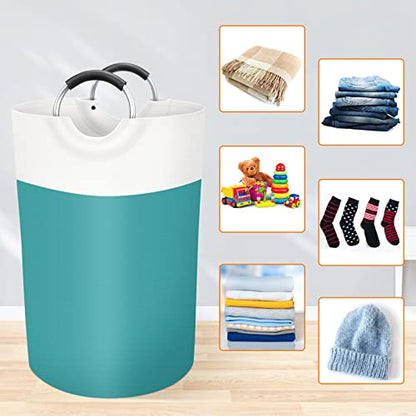 BlissTotes 75L Laundry Basket, Freestanding Collapsible Hamper, Green - color: Green, size: 75L
