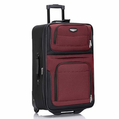 Travel Select Amsterdam Softside Expandable Luggage with Rolling Wheels, Red, 25-Inch Medium - color: Red, size: 25-Inch Medium
