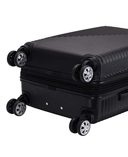 Rockland Star Trail Hardside 2 Piece Expandable Spinner Wheel Luggage Set, (20"/24"/28"), Black - color: Black, size: 2-Piece Set (28"/20")