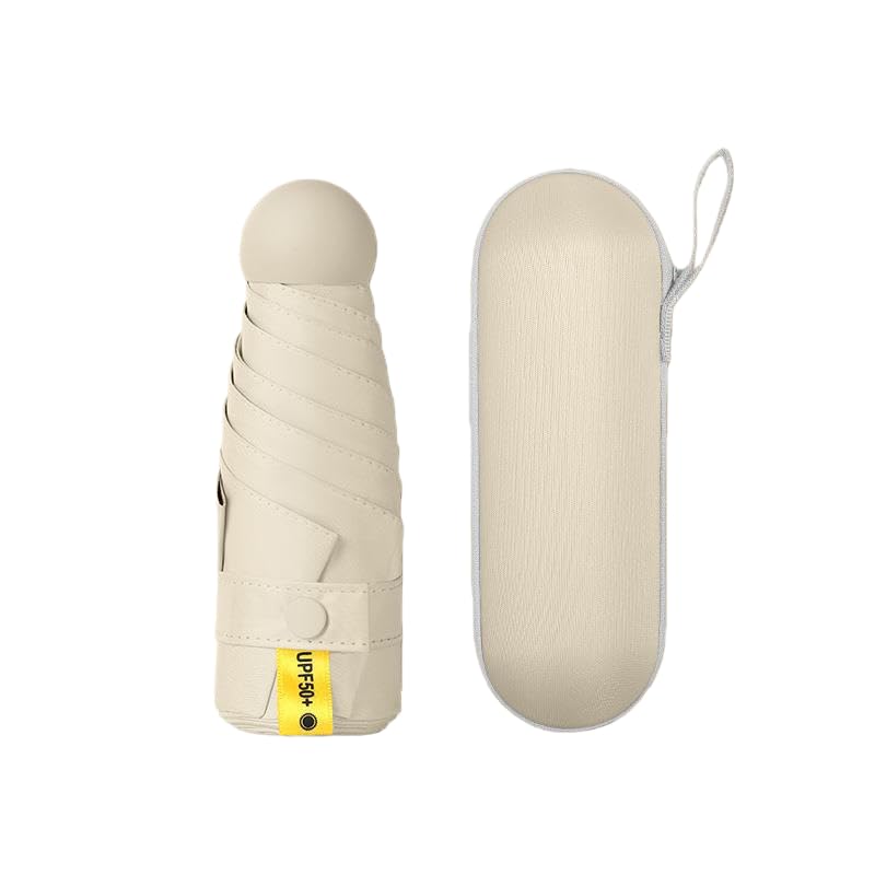 Mini Travel Umbrella with Umbrella Case - color: Off-white