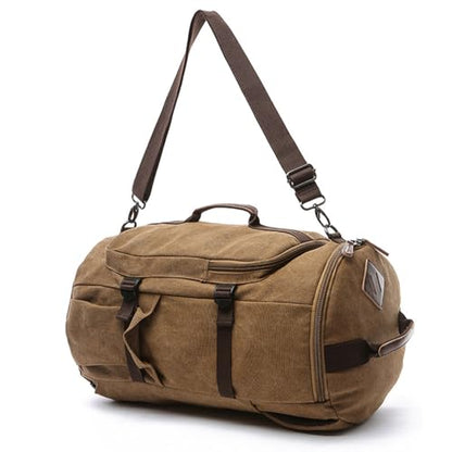 IT'SCARL Large backpack for men,Travel backpack,Carry on, Canvas big bag,Work back pack(khaki) - color: Khaki