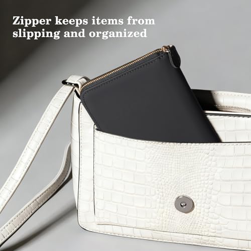 CoBak Passport Holder Cover with Safe Zipper Closure - color: Black
