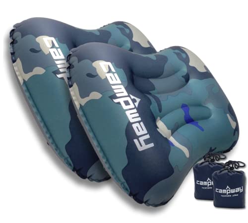 Ultralight Inflatable Camping and Travel Pillow - 2-Pack - Camouglage - color: Camouflage