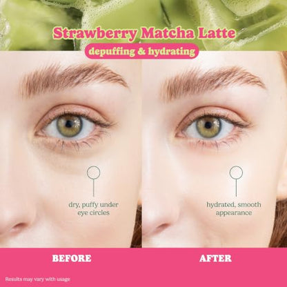 ESW Beauty Strawberry Matcha Latte Under Eye Patches with Green Tea, 1 Pack - size: 1 Count (Pack of 1)