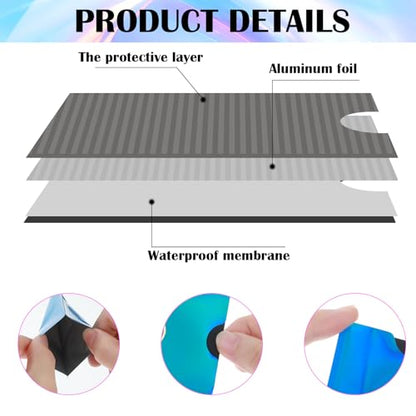 12PCS Colorful Rfid Blocking Sleeves Set, Identity Theft Protection Secure Sleeve for Credit Cards, Debit Card, Waterproof Aluminum Foil Slim Design Easily into Your Wallet