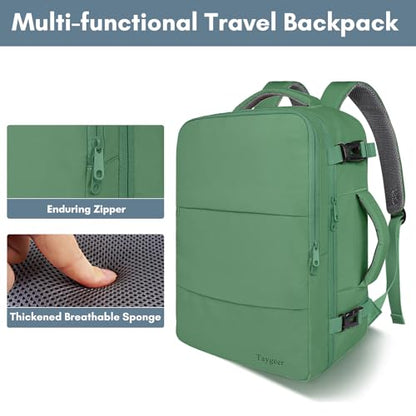 Taygeer Travel Backpack for Women Men, Airline Approved Carry On Backpack - color: Peridotgreen, size: X-Large