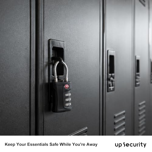 Suitcase Locks TSA Approved, 3 Digit Combination Padlock, TSA Locks for Luggage, Combo Padlock with Code, for Backpack, Gym Locker, Guitar Gun Case, Bag Zipper, Ammo Can, Tool Box (Black) - color: Black