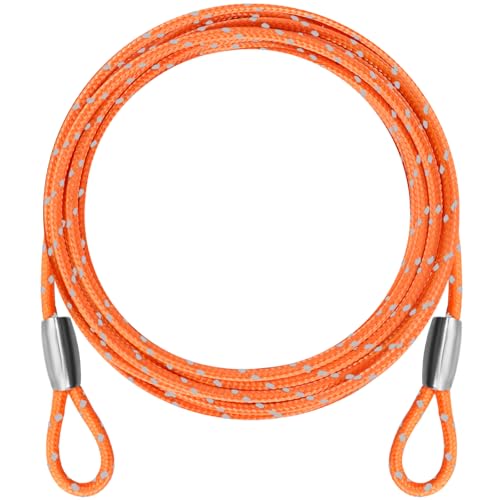 0.13IN Security Steel Cable Bike Lock Cable - color: Orange, size: 15ft（1Pack）