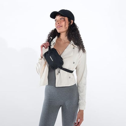 Sherpani Hyk, Small Sling Bag, Lightweight Travel Fanny Pack - color: Raven