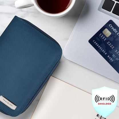 Travelon RFID Blocking Passport Zip Wallet - color: Dark Bordeaux