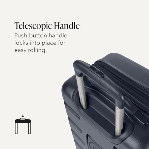 SWISSGEAR Signature Hardside Expandable Carry-On Spinner Luggage, ABS Construction, TSA-Friendly Lock, and Built-In Cupholder, Navy, 19-Inch - color: Navy, size: Carry-On 19-Inch