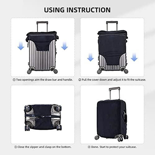 Travel Luggage Cover Butterfly Art, High Elasticity Washable Travel Baggage Protector Case Fits 22-24 in - color: Butterfly Art, size: 22-24 in