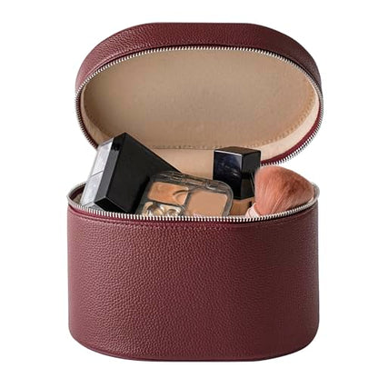 RSRSLEII Waterproof PU Leather Makeup Bag, Toiletry Bag (06Burgundy) - color: 06Burgundy