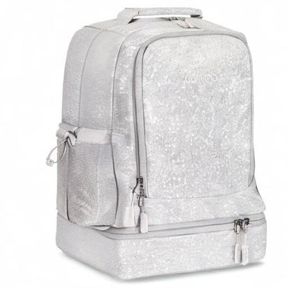 Bentgo Kids 2-in-1 Backpack & Insulated Lunch Bag with Padded Straps - color: Glitter Edition - Silver, size: Kids Large