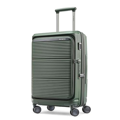 Samsonite Paralux Carry-On Luggage - Innovative Design - Quick Access Front Pocket - Dual Suspension Wheel Technology - TSA Lock - Expandable - Includes Removable Packing Cubes - Olive - color: Olive