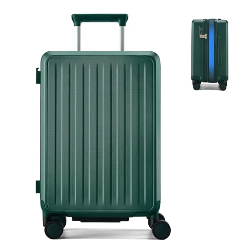 MILADA Expandable Carry On Suitcase 20 Inch Hardshell Small Luggage, Green - color: Blackish Green, size: Carry On 20 Inch