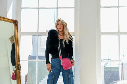 Mali+Lili, Josie Triple Zip Crossbody Bag - color: Webbing_brown