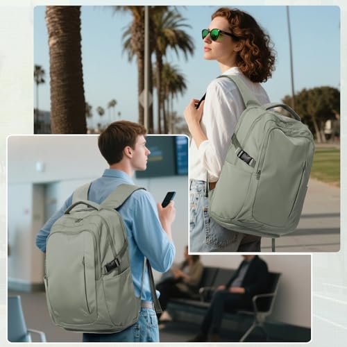 suwasp Travel Backpack for Women Airline Approved Carry On, Large Laptop Backpack for Men, Flight Approved Luggage Backpack (Green-with Toiletry Bag) - color: Green-with Toiletry Bag