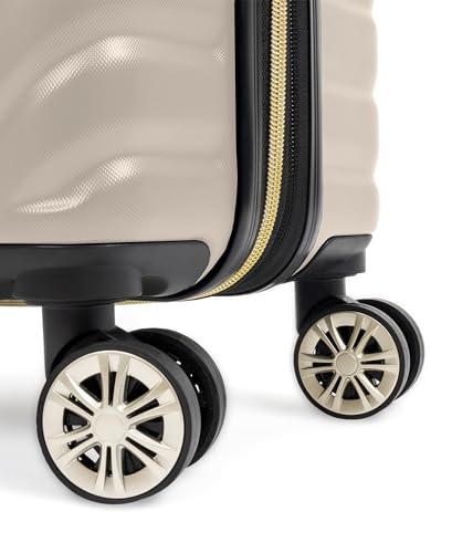 Kenneth Cole REACTION Madison Square Lightweight Hardside Chevron Expandable Spinner Luggage, Taupe, 2-Piece Set (20" & 28") - color: Taupe, size: 2-Piece Set (20" & 28")