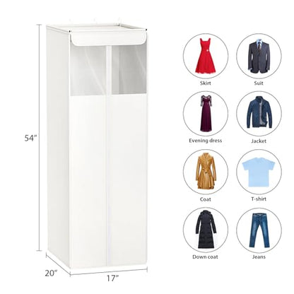 Univivi Cotton Garment Bag, Large Garment Bags for Hanging Clothes, 54 Inch - size: 17x20x54"-1 PCS