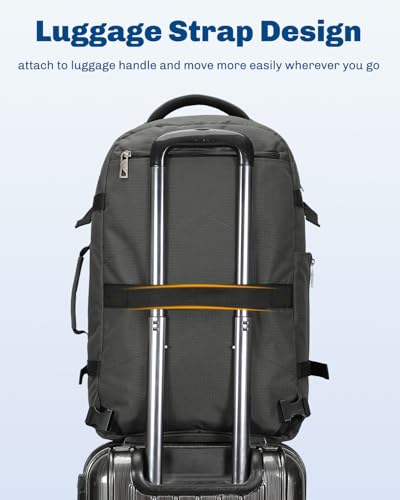 Hynes Eagle 40L Carry On Backpack Flight Approved Weekender Travel Bag - color: Grey-n