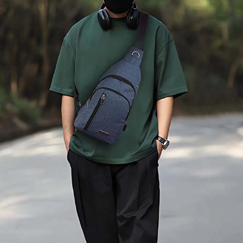 Seoky Rop Small Sling Bag Crossbody for Men Women One Strap Shoulder Cross Body Bag Sling Backpack for Travel - color: Blue