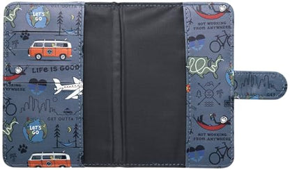 Life is Good Travel Passport Cover, Card Slots, Snap Closure - color: Love For Travel